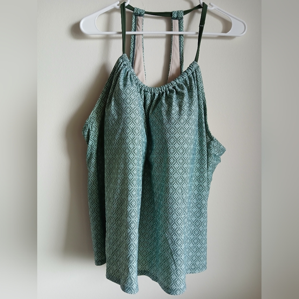 Kona Sol Tankini Swim Print Beach Summer SZ 24 Racerback